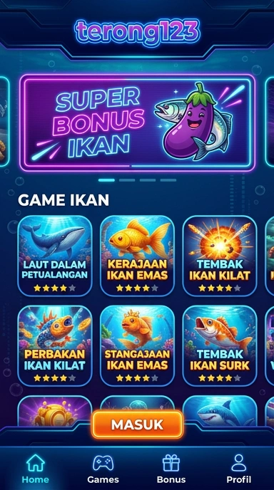 Layar utama terong123 — antarmuka bersih setelah instalasi
